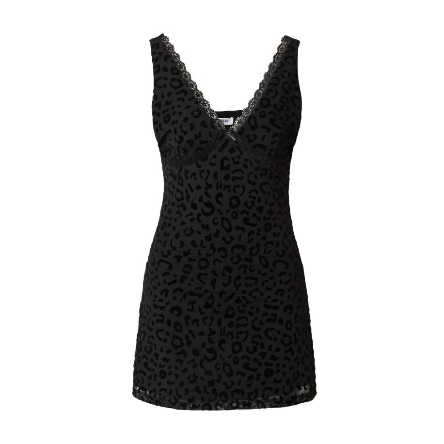 SHYX SHYX Cocktailjurk Samira zwart / zwart gemêleerd -