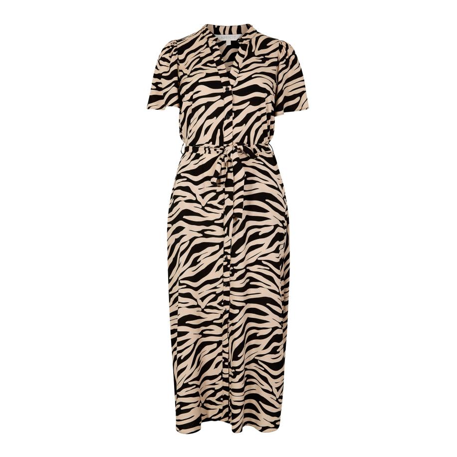 Apricot Apricot Jurk beige / zwart -