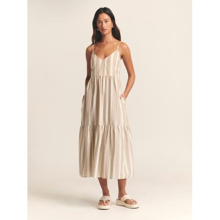 St MRLO St MRLO Jurk Phi Phi beige / wit