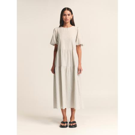 St MRLO Jurk Sitia taupe / donkergrijs