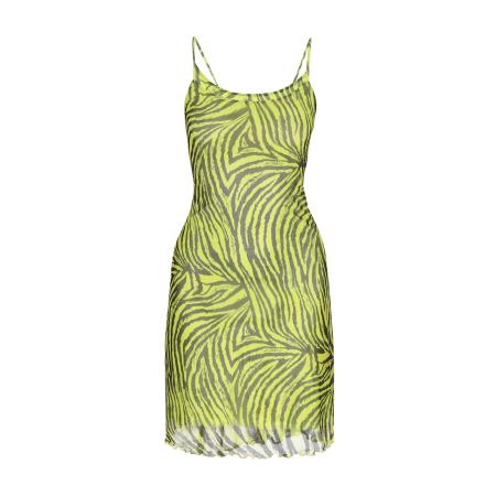 MYMO myMo ROCKS Jurk Fashion Look limoen / zwart