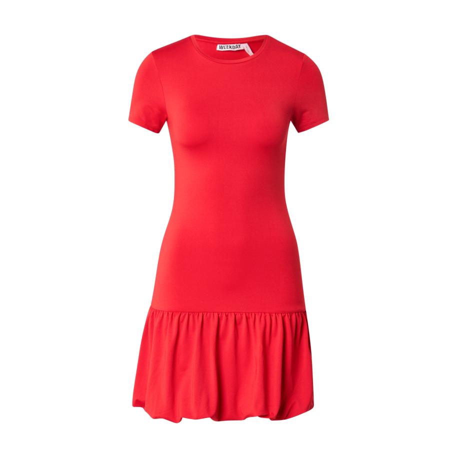Weekday WEEKDAY Jurk Daisy rood -