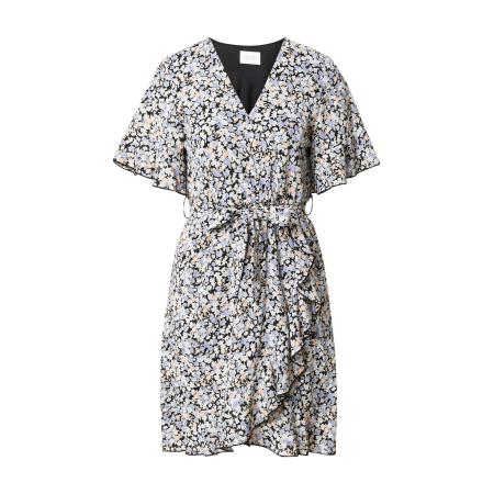 SISTERS POINT Jurk GRETO pastelblauw / mintgroen / abrikoos / zwart