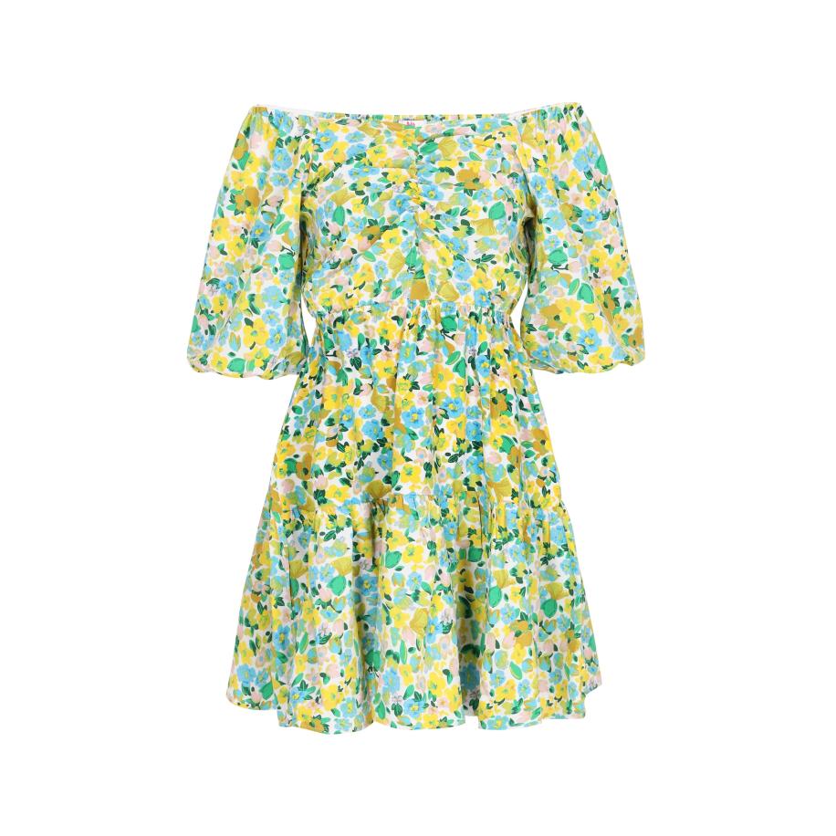 MYMO MYMO Zomerjurk geel / groen / gemengde kleuren -