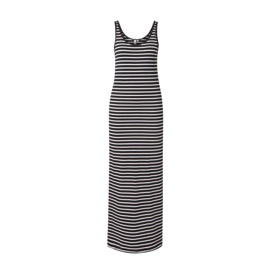QS QS Jurk lichtbeige / zwart -