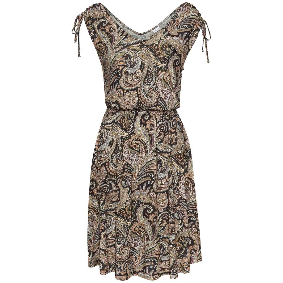 Lascana LASCANA Jurk ecru / bruin / kiwi / zwart -