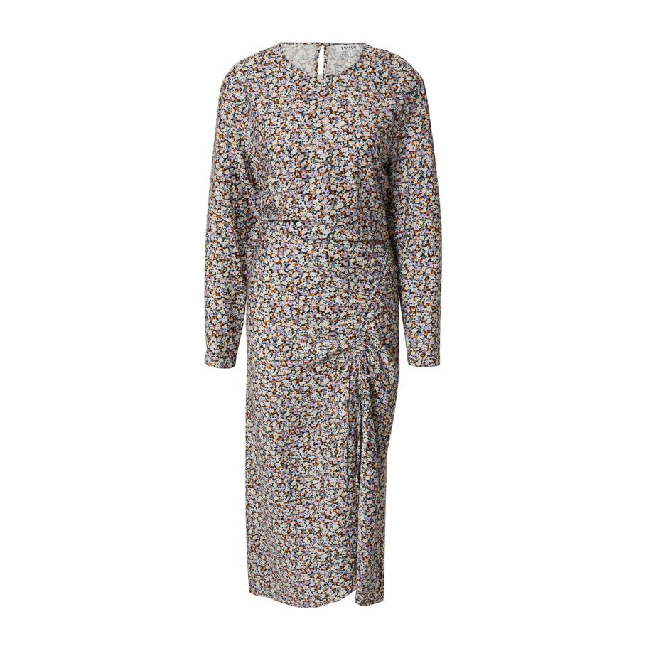 EDITED EDITED Jurk Aini grijs / lila / zwart / wit -