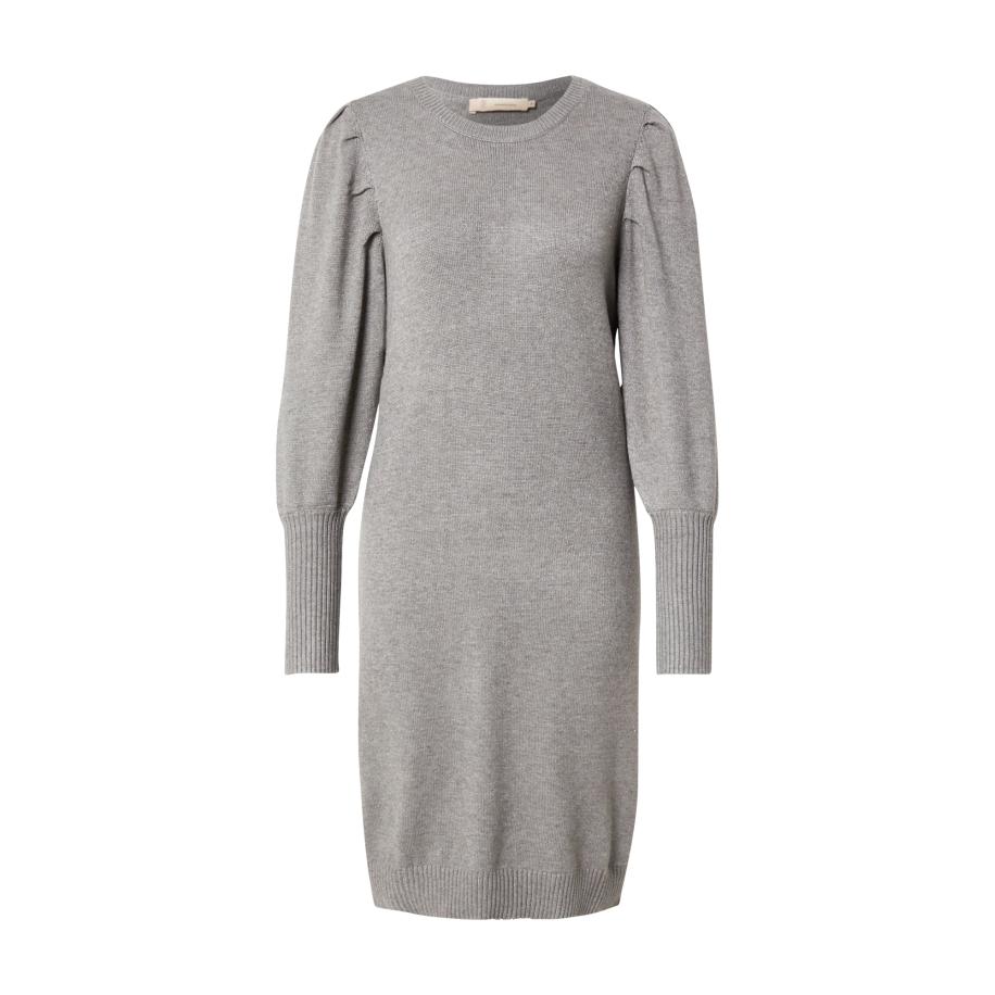 Peppercorn Gebreide jurk Anissa grijs gemêleerd Grijs