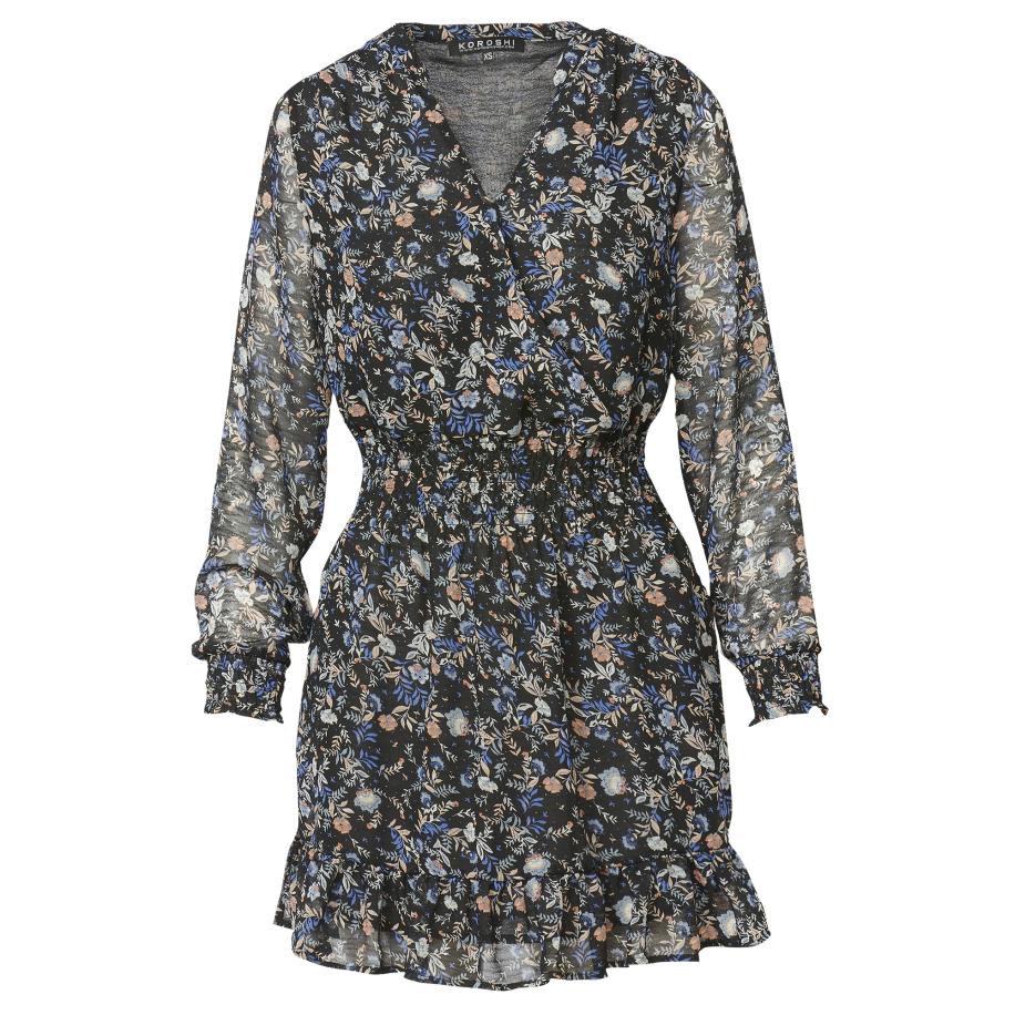 KOROSHI KOROSHI Jurk gemengde kleuren / zwart -
