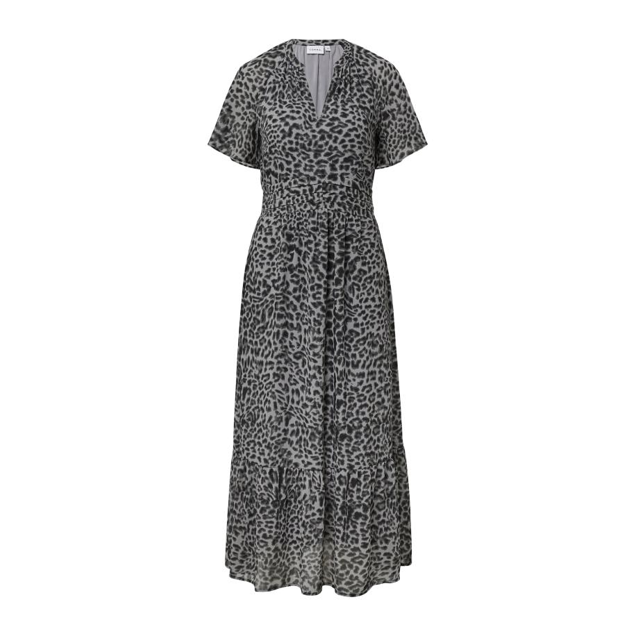 Comma COMMA Jurk grijs / zwart -
