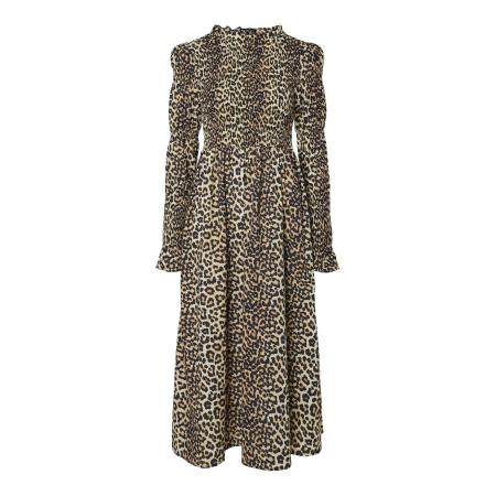 YAS Jurk YASChemma ecru / cappuccino / zwart