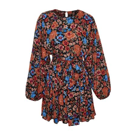 Trendyol Trendyol Jurk azuur / groen / roestrood / zwart