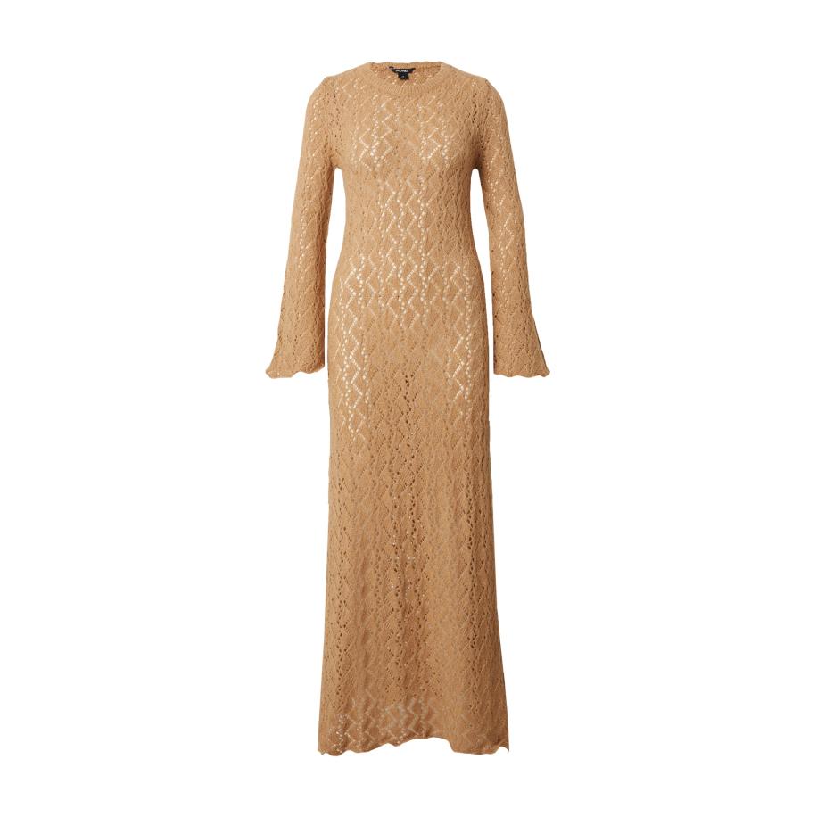 Monki Monki Gebreide jurk donkerbeige -
