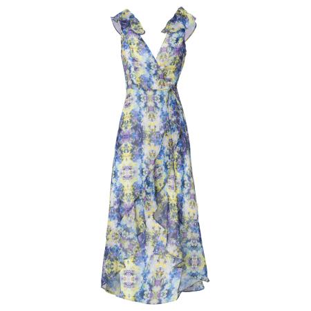 Influencer Influencer Jurk lichtblauw / lichtgeel