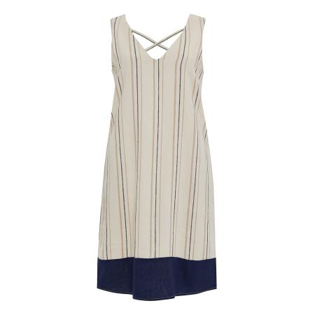 Threadbare Threadbare Zomerjurk Peggy beige / navy / grijs