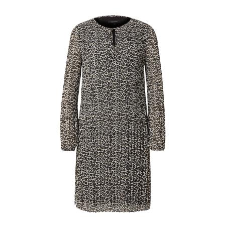 Comma COMMA Jurk beige / lichtbeige / zwart