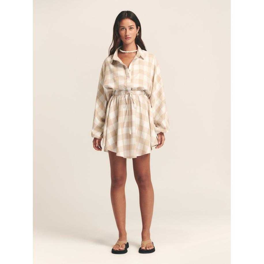 St MRLO Blousejurk Shauna sand / wit Bruin