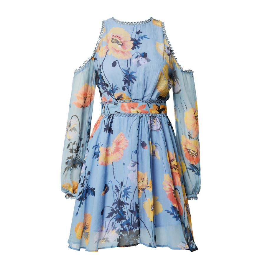 Oasis Oasis Jurk beige / lichtblauw / lichtoranje -