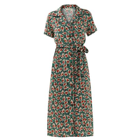 Anou Anou Anou Anou Blousejurk donkergroen / gemengde kleuren