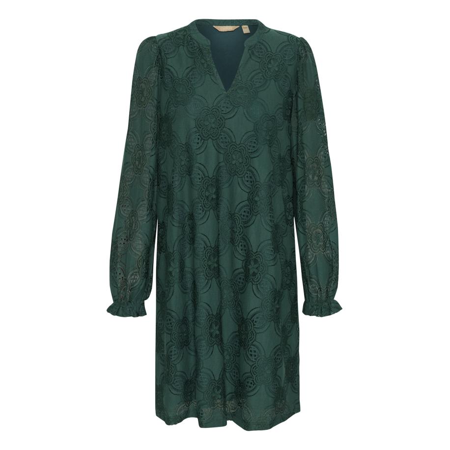 Culture CULTURE Jurk Olu donkergroen -