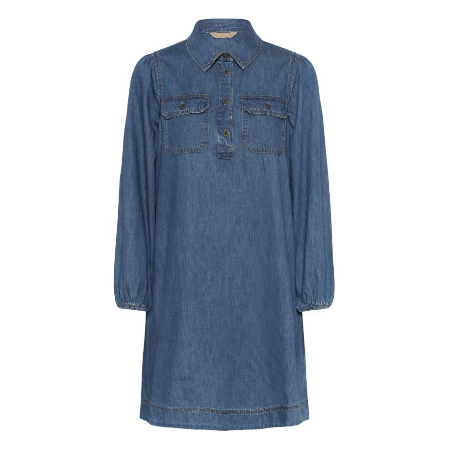 Culture CULTURE Jurk blauw denim -