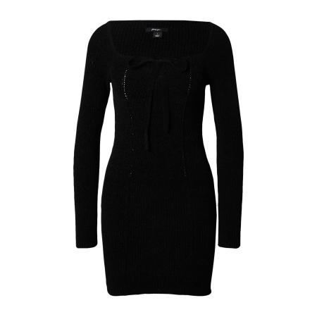 Nasty Gal Nasty Gal Gebreide jurk Chenille zwart