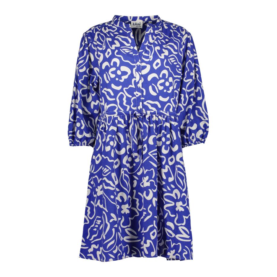 Blue Seven BLUE SEVEN Blousejurk nachtblauw / opaal / wit -