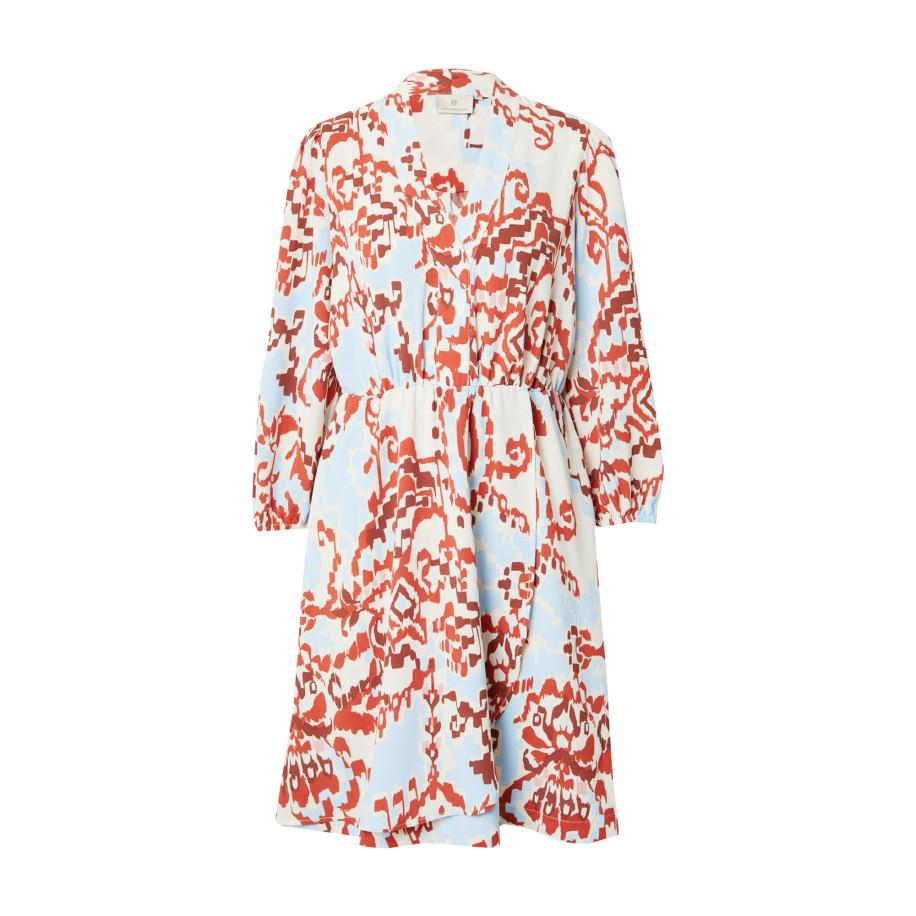 Peppercorn Peppercorn Jurk Tiana beige / lichtblauw / kreeft -