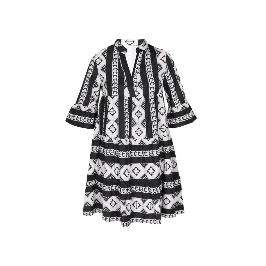 NAEMI NAEMI Jurk Fashion Look zwart / wit -