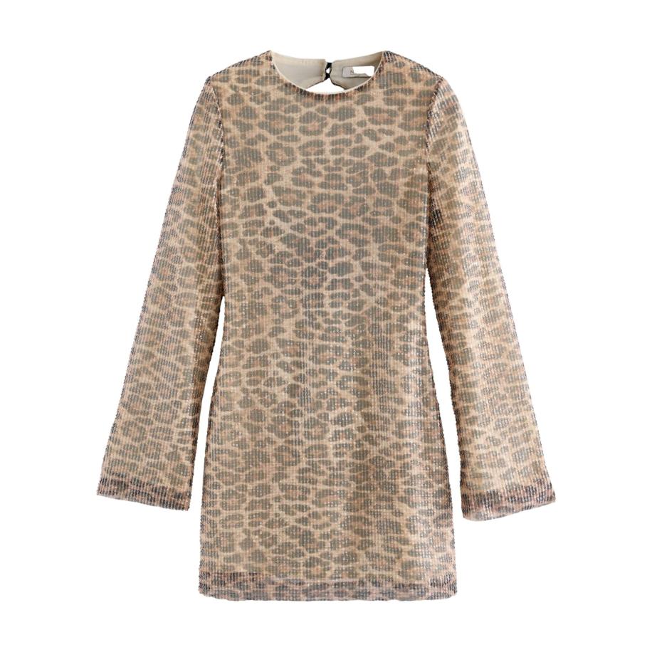 Next Next Jurk bruin / zwart -