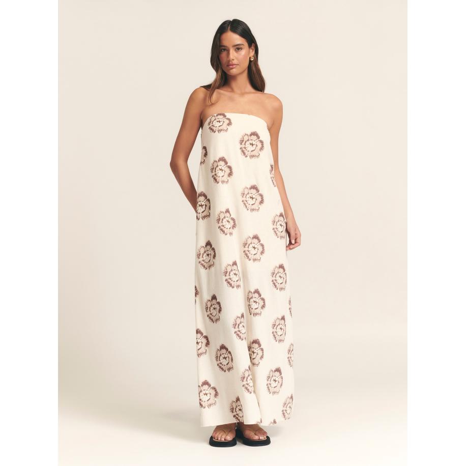 St MRLO Jurk CYPRESS DRESS beige / bruin Bruin