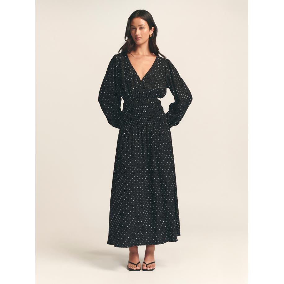 St MRLO St MRLO Jurk May Gather zwart / wit -