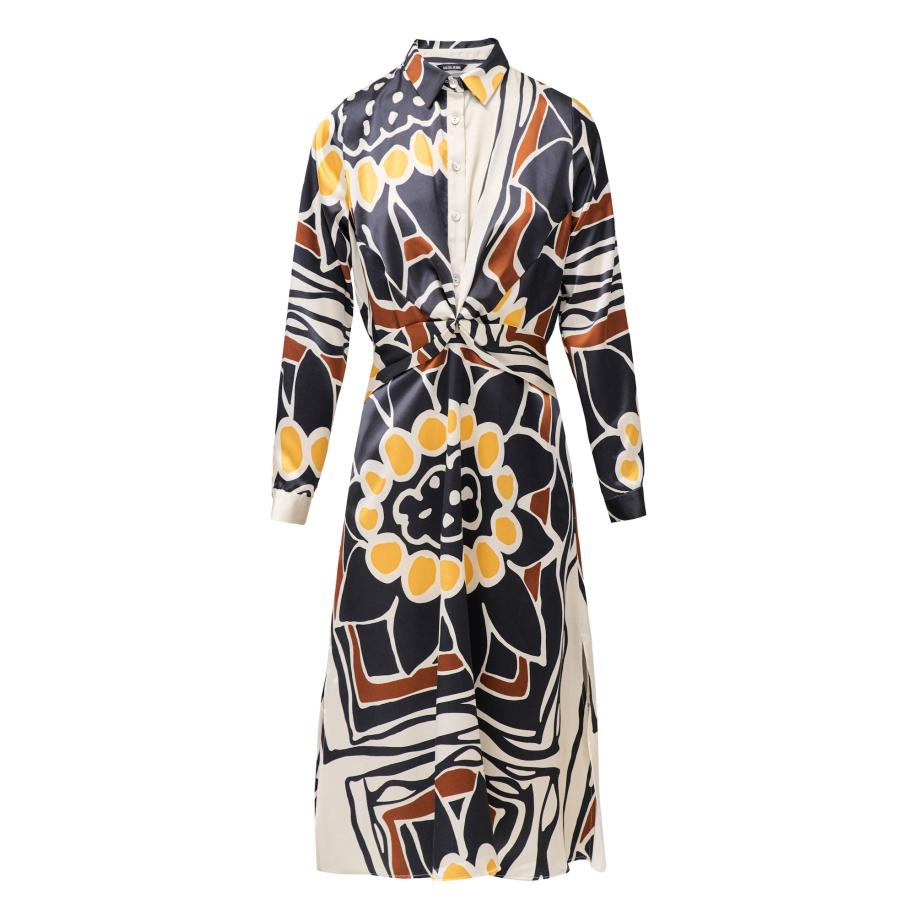 Salsa Salsa Jeans Blousejurk cognac / honing / zwart / wit -