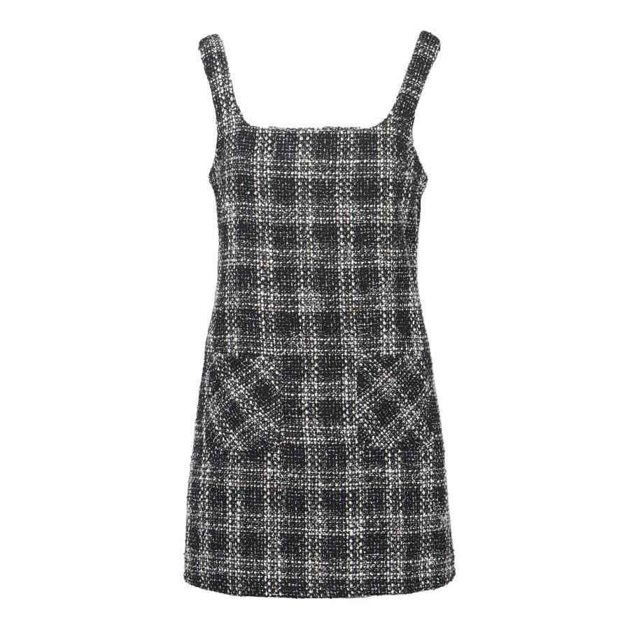 KOROSHI KOROSHI Jurk lichtbruin / zwart / wit -