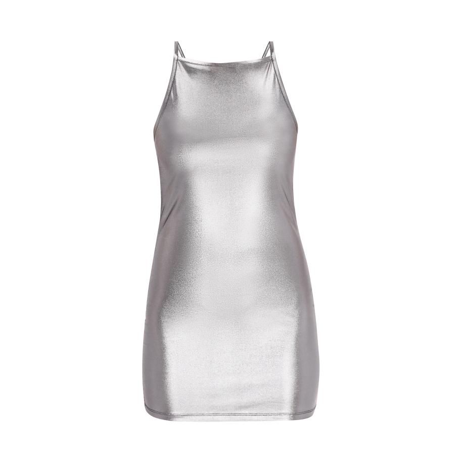 MyMo At Night myMo at night Jurk zilver -