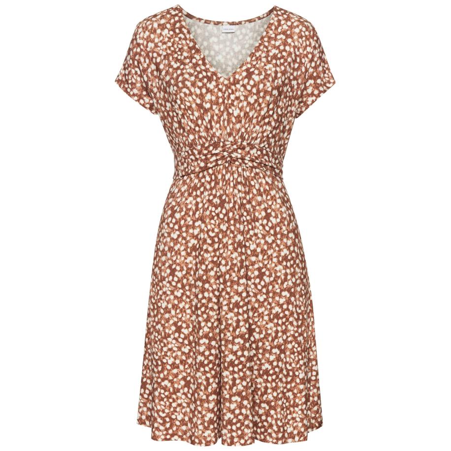 VIVANCE VIVANCE Zomerjurk bruin / karamel / wolwit -