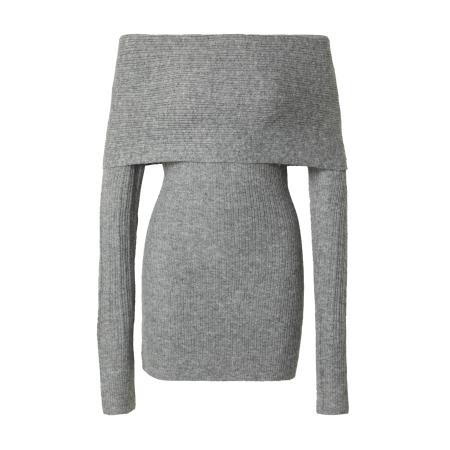 Lorena Rae RÆRE by Lorena Rae Gebreide jurk grijs gemêleerd