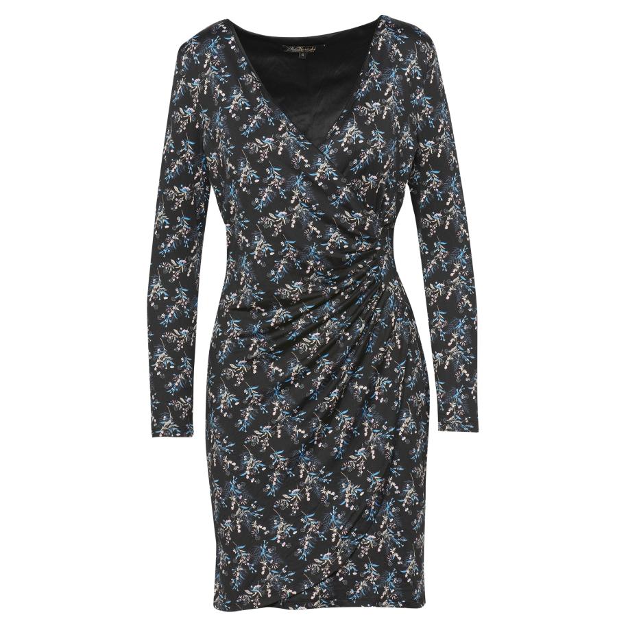 KOROSHI KOROSHI Jurk blauw / zwart / wit -