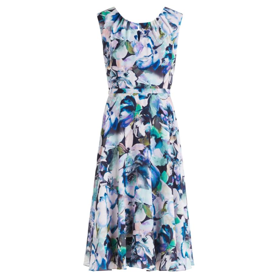Vera Mont Vera Mont Zomerjurk indigo / donkerblauw / jade groen / wit -