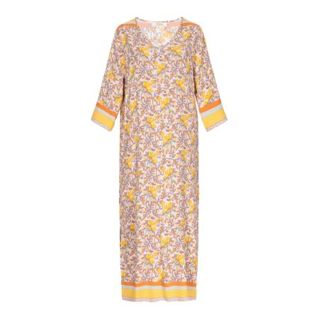 Gaya Gaya Jurk smoky blue / pastelblauw / geel / perzik