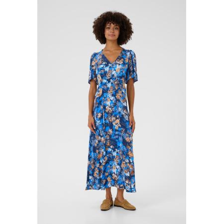 Culture CULTURE Jurk beige / blauw / lichtblauw / donkerblauw