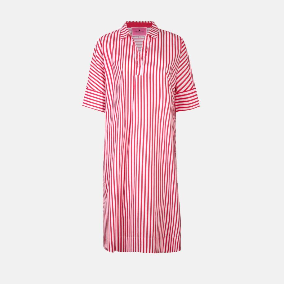 LIEBLINGSSTÜCK LIEBLINGSSTÜCK Jurk Lian rood / wit -