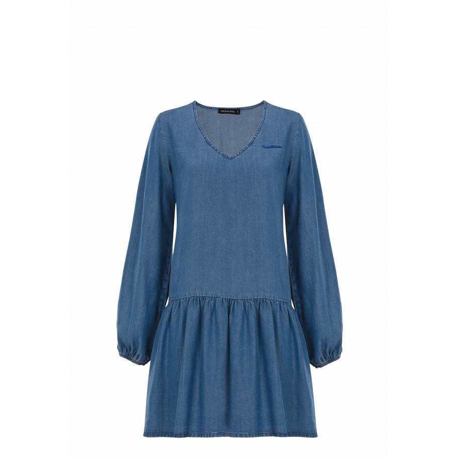 FRESHLIONS FRESHLIONS Blousejurk Bonnie lichtblauw -