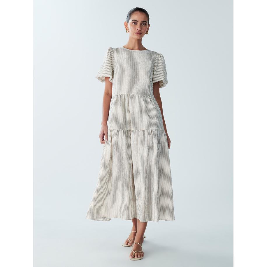 St MRLO Jurk Sitia beige / wit Wit