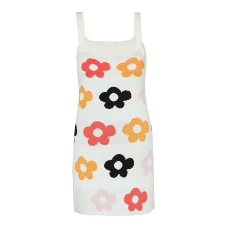 Swirly swirly Jurk gemengde kleuren / wit