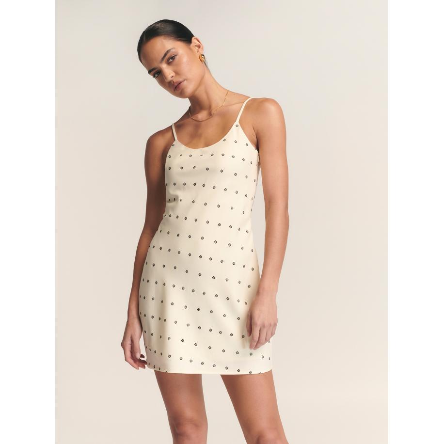 St MRLO Jurk Myrtle ecru / zwart Bruin