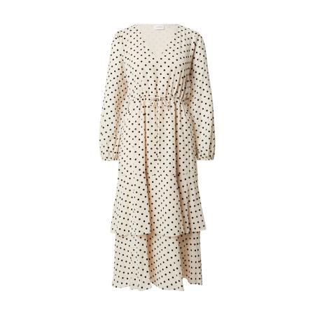 Comma COMMA Jurk beige / zwart