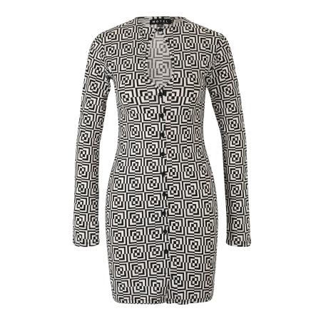 Motel Motel Jurk zwart / wit