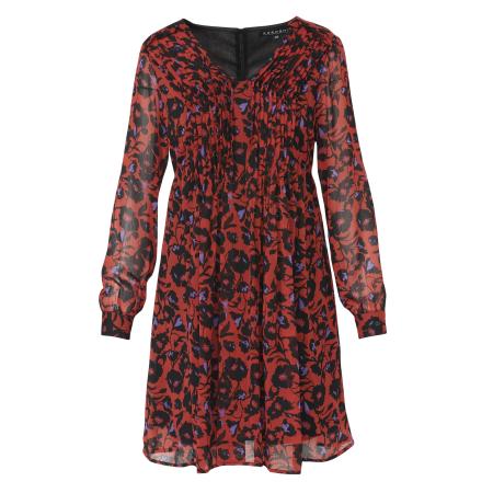 KOROSHI KOROSHI Jurk blauw / rood / zwart