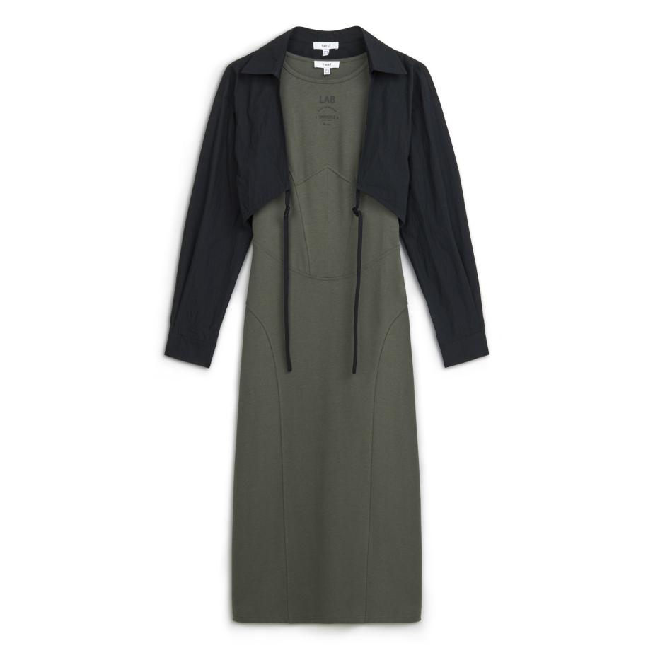 Twist Twist Jurk bruin / zwart -